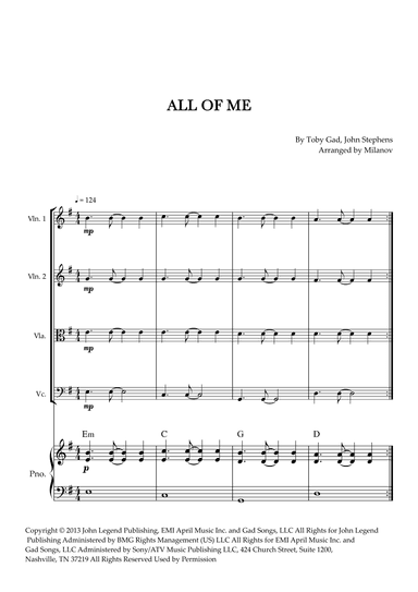 All Of Me (arr. Milanov)