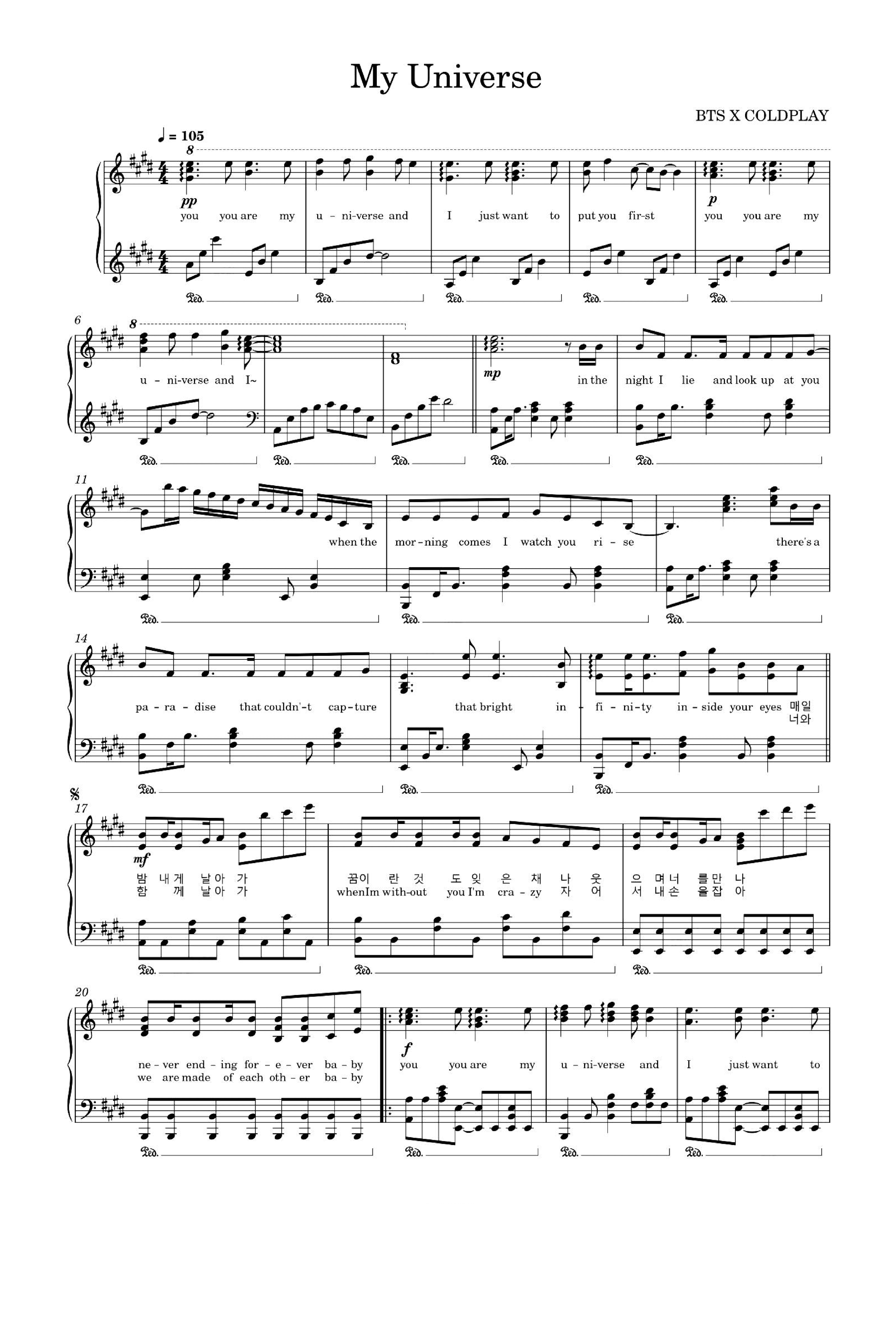 My Universe (arr. Coldplay X Bts)