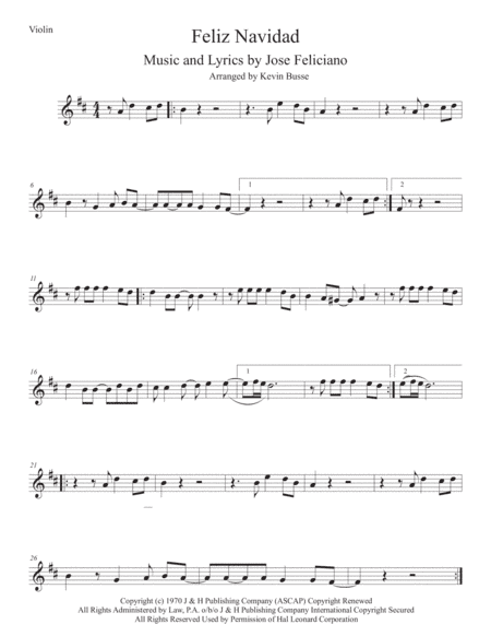 Feliz Navidad (arr. Kevin Busse)