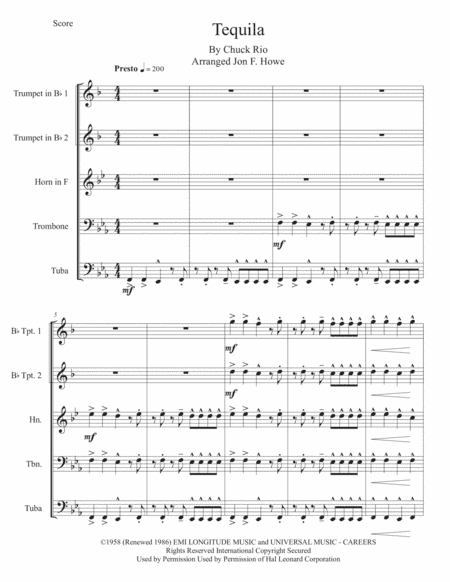 Tequila (arr. Jon F. Howe)