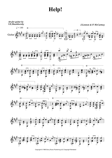 Help! (arr. Evgeny Shushkovsky)