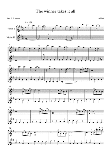 The Winner Takes It All (arr. Enrique Llorens)