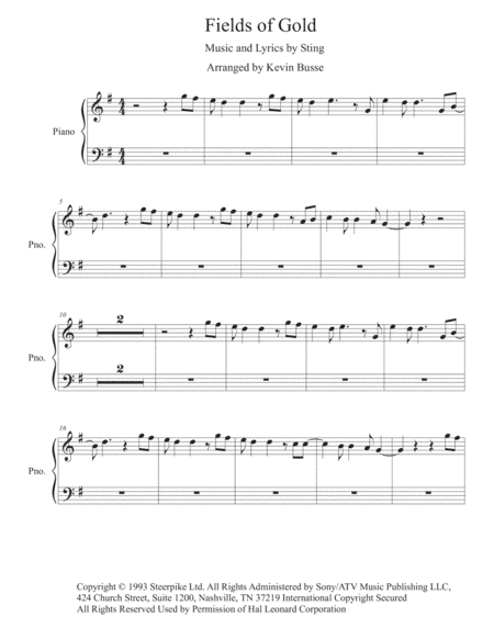 Fields Of Gold (arr. Kevin Busse)