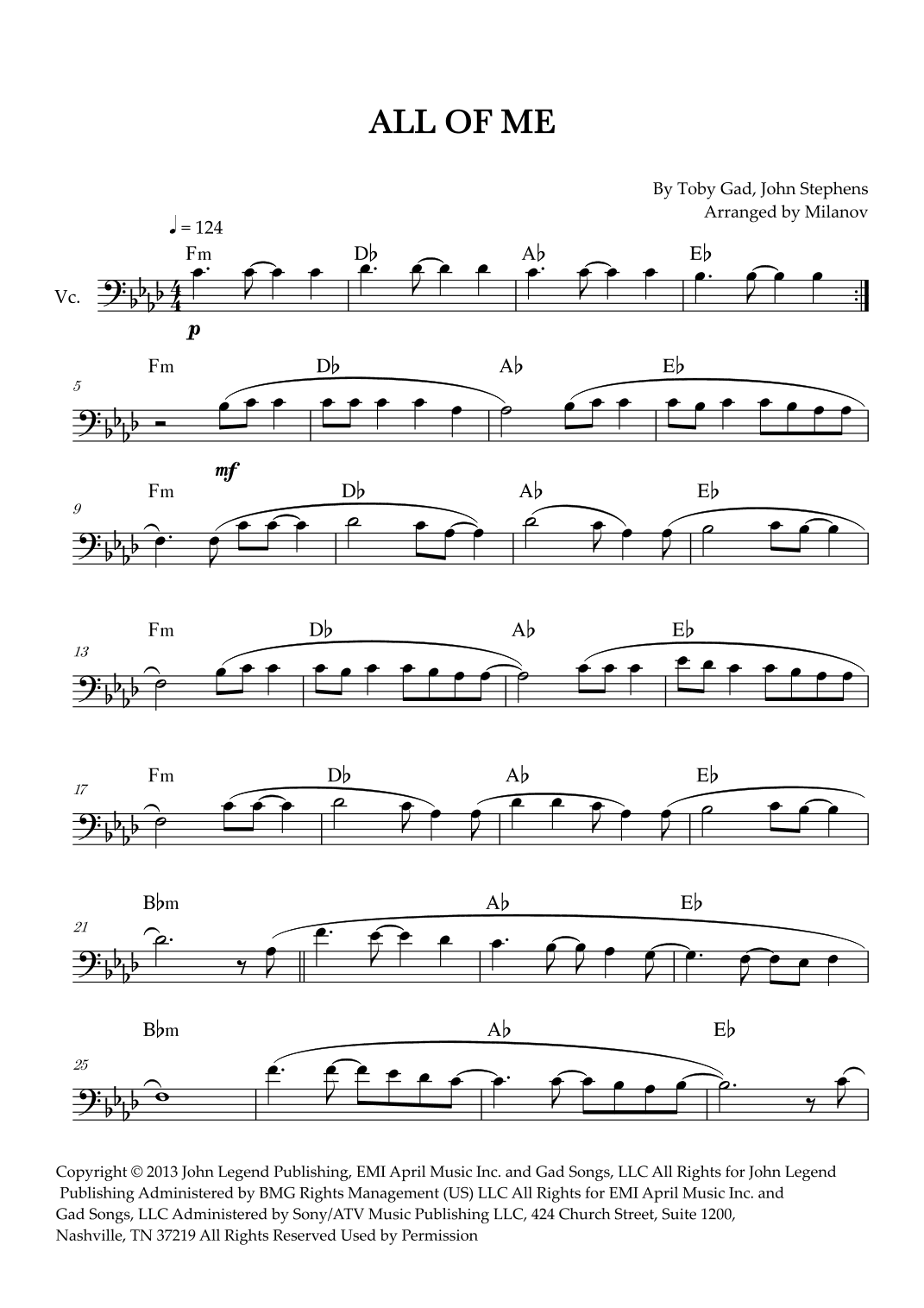 All Of Me (arr. Milanov)