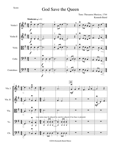 God Save the Queen (arr. Kenneth Baird)