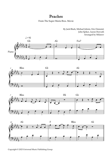 Peaches (arr. Milanov)