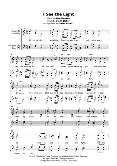 I See The Light (arr. Simon Arnott)
