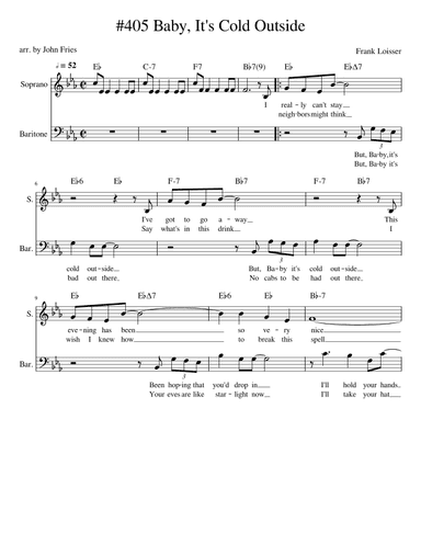 Baby It's Cold Outside (arr. John Fries)