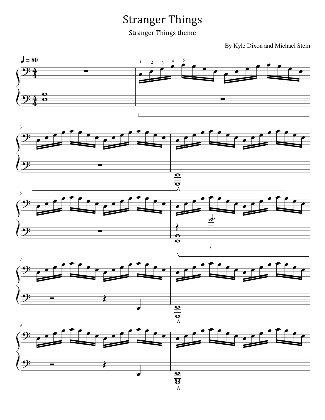 Stranger Things Main Title Theme (arr. poon)