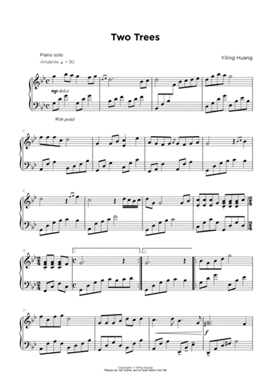 Two Trees Piano Music by Yiling Huang