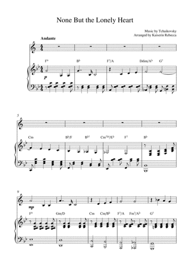 None but the lonely heart (arr. Kaiserin Rebecca)