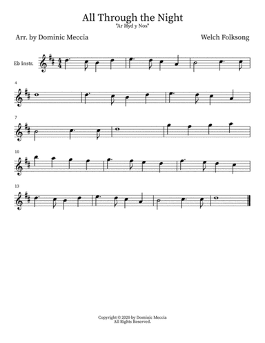 All Through the Night ("Ar Hyd y Nos") (arr. Dominic Meccia)