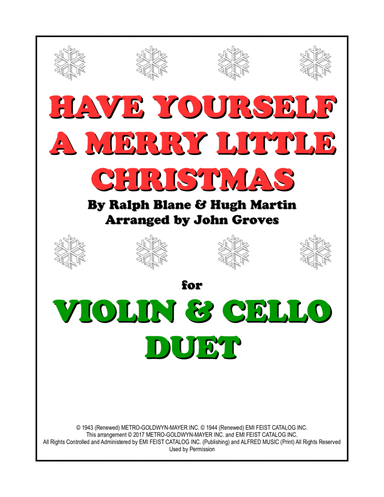 Have Yourself A Merry Little Christmas (arr. John Groves)