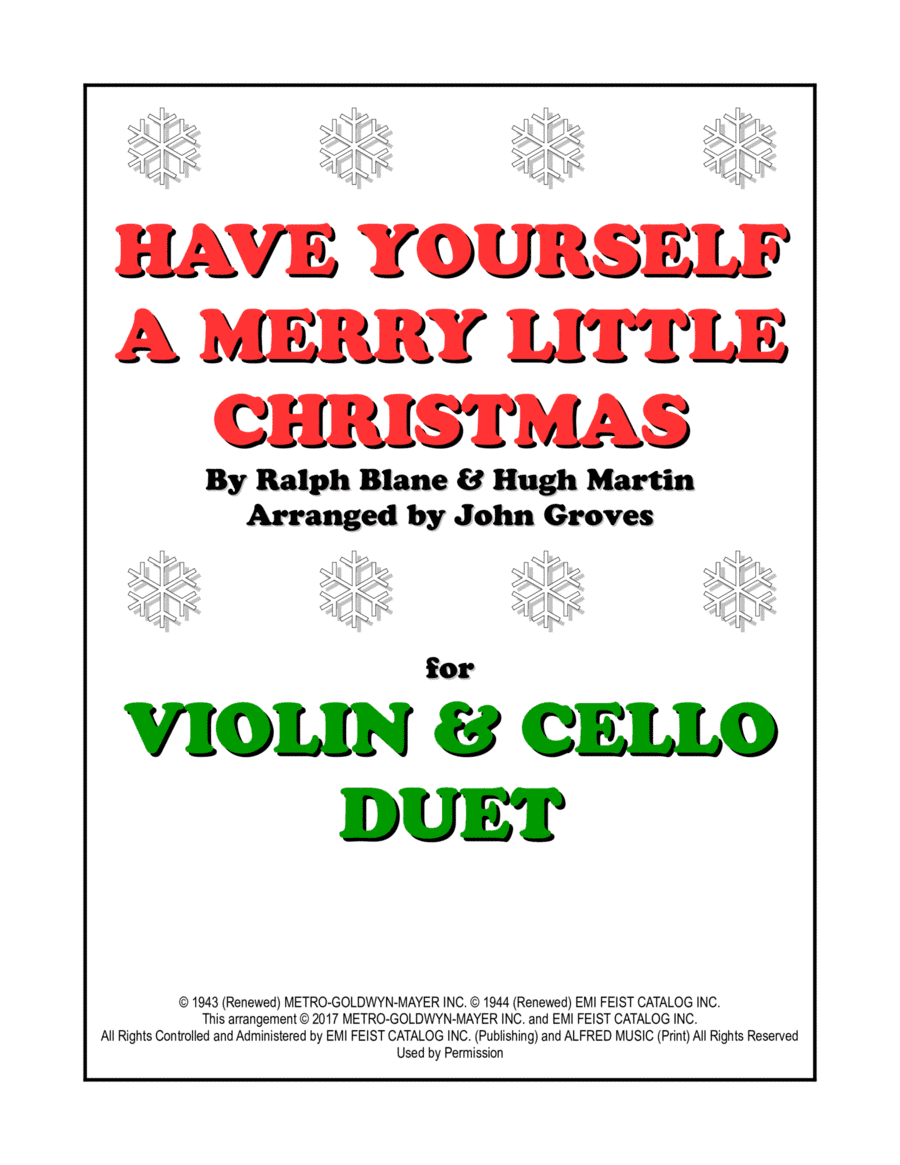 Have Yourself A Merry Little Christmas (arr. John Groves)