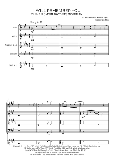 I Will Remember You (arr. Alex Nunes Rodrigues)