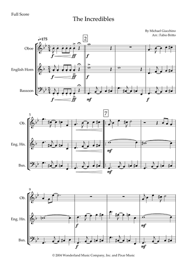 The Incredibles (main Theme) (arr. Fabio Britto)