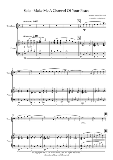 Make Me A Channel Of Your Peace (prayer Of St. Francis) (arr. Wesley Carroll)