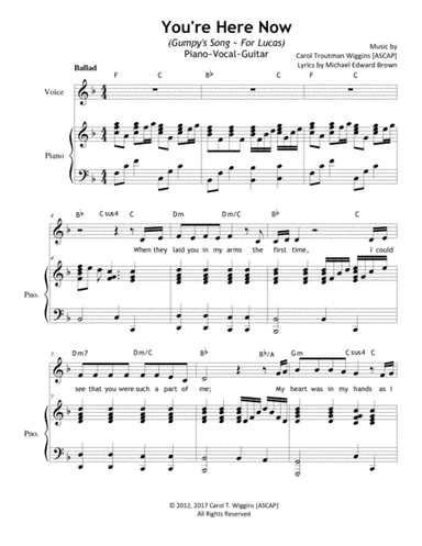 You're Here Now (Gumpy's Song ~ For Lucas)