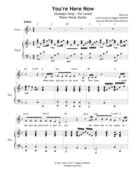You're Here Now (Gumpy's Song ~ For Lucas)