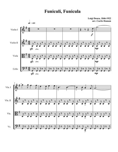 Funiculi, Funicula (string quartet) (arr. Curtis Hanson)