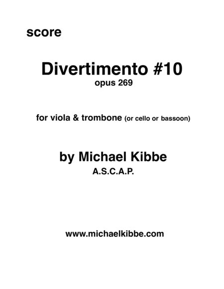 Divertimento #10, opus 269