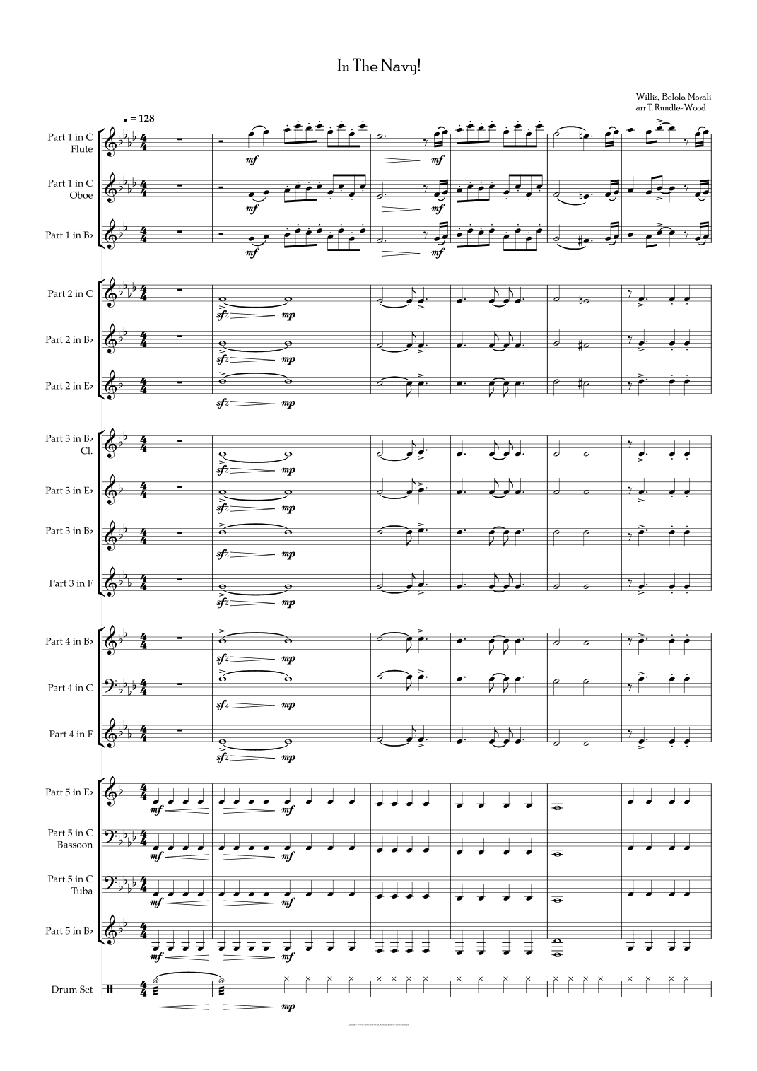 In The Navy (arr. Tom Rundle-Wood)