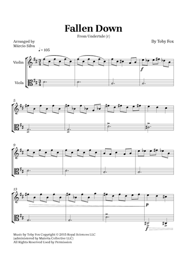 Fallen Down (arr. Márcio Silva)