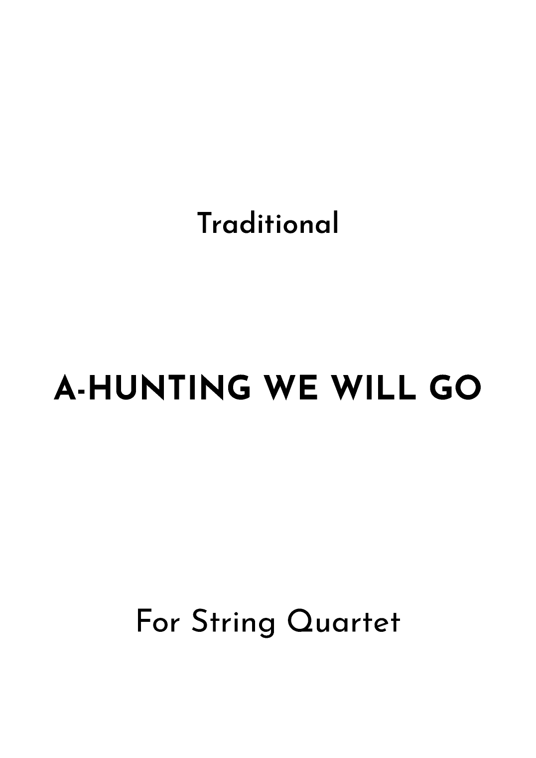 A-Hunting We Will Go (arr. Jireh J.)