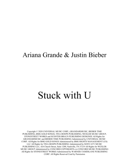 Stuck With U (arr. C&D Music Publishing)
