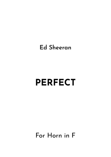 Perfect (arr. Jireh J.)