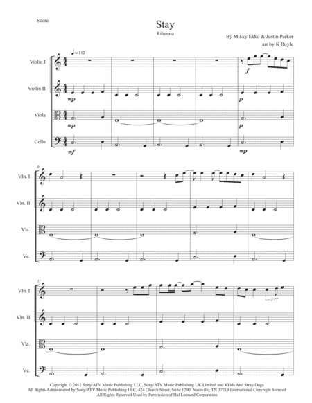 Stay (arr. Karlie Boyle)