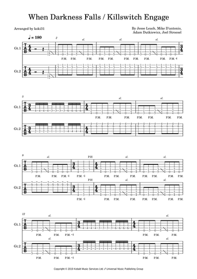 When Darkness Falls (arr. koki31)