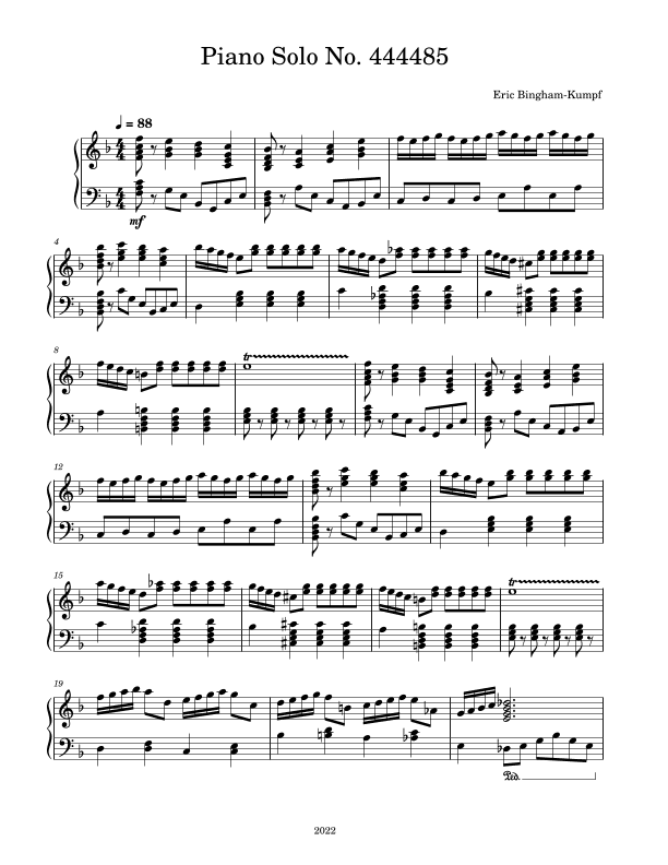 Piano Solo No.  444485