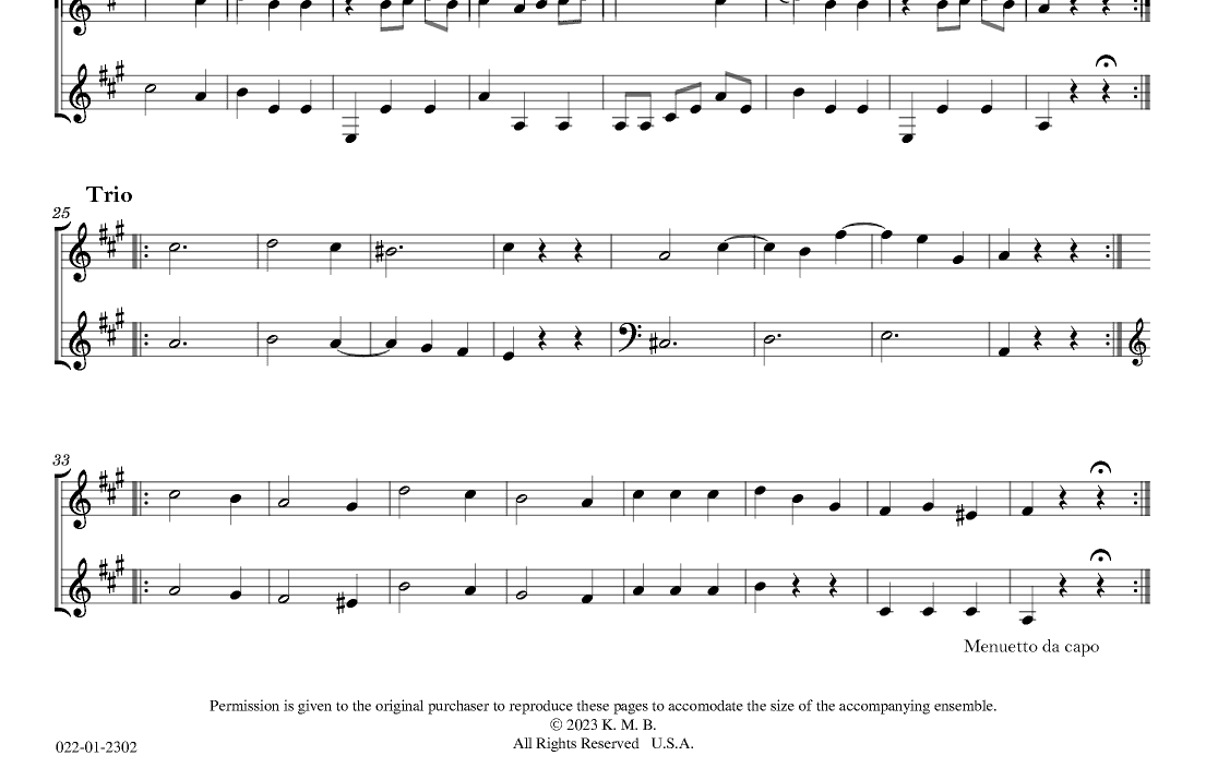 12 Duos for Two Horns, No. 2 (arr. Kevin Berger)