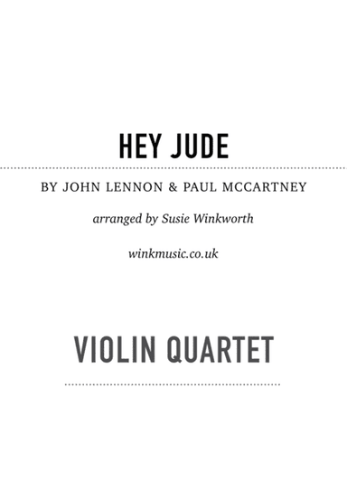 Hey Jude (arr. Susie Winkworth winkmusic.co.uk)