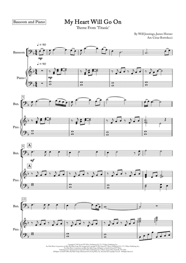 My Heart Will Go On (love Theme From 'titanic') (arr. César Bortolucci)
