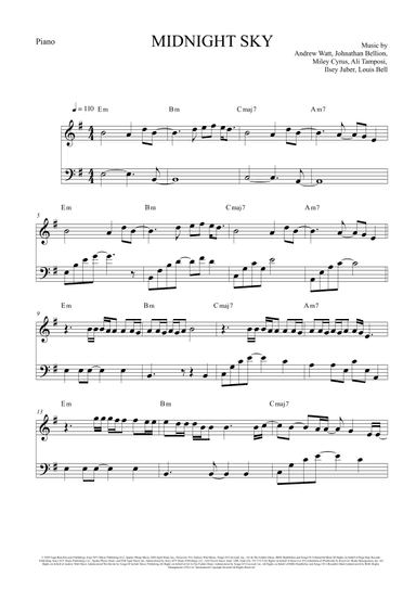 Midnight Sky (arr. The Sheet Music Library)