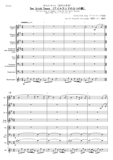 Two Irish Tunes (for Mixed Octet) (arr. Tsuyoshi Yoroiguma)