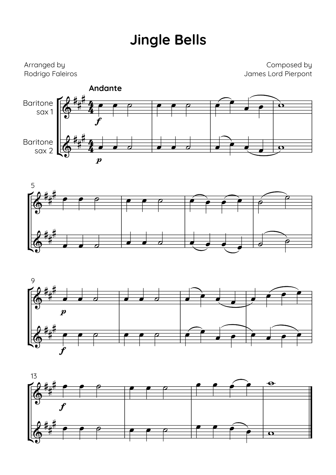 Jingle Bells (arr. Rodrigo Faleiros)