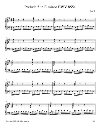 Prelude in B minor (Bach/Siloti) (arr. Siloti)