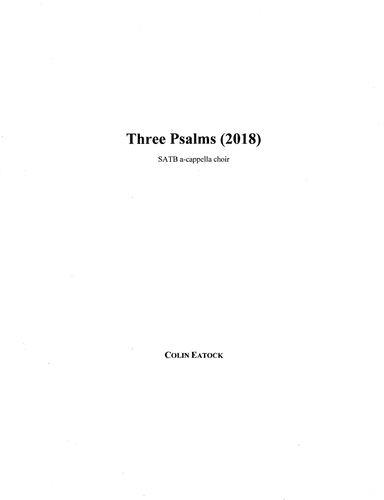 Three Psalms (2018)