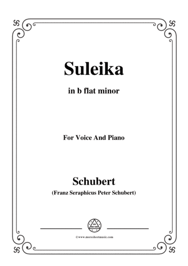 Schubert-Suleika(Suleika I),Op.14 No.1,in b flat minor,for Voice&Piano (arr. MSM)