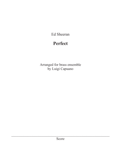Perfect (arr. Luigi Capuano)
