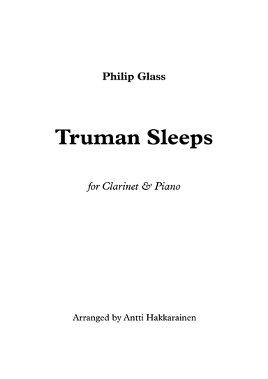 Truman Sleeps (arr. Antti Hakkarainen)