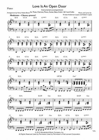 Love Is An Open Door (arr. Harry Haden-Brown)