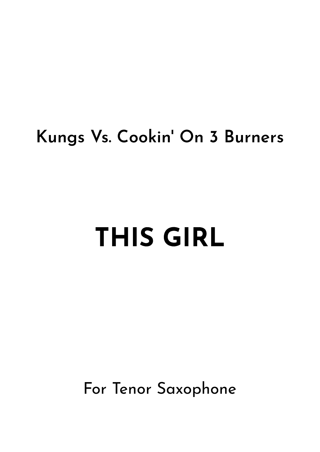 This Girl (arr. Jireh J.)
