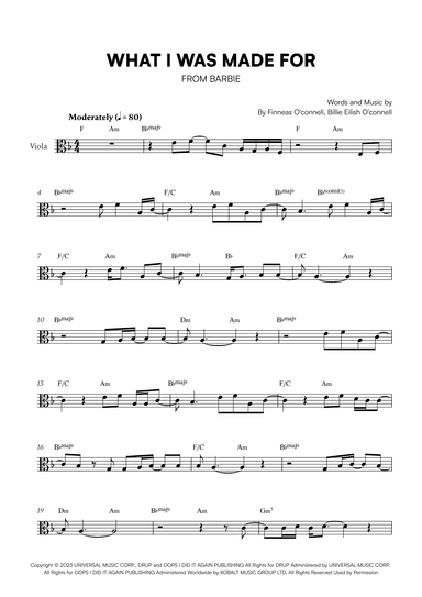 What Was I Made For? (arr. Cadenza Editions)