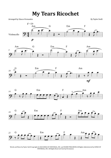 My Tears Ricochet (arr. Glauco Fernandes)