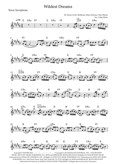 Wildest Dreams (arr. Fabio Britto)