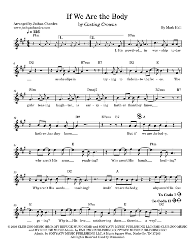If We Are The Body (arr. Joshua Chandra)